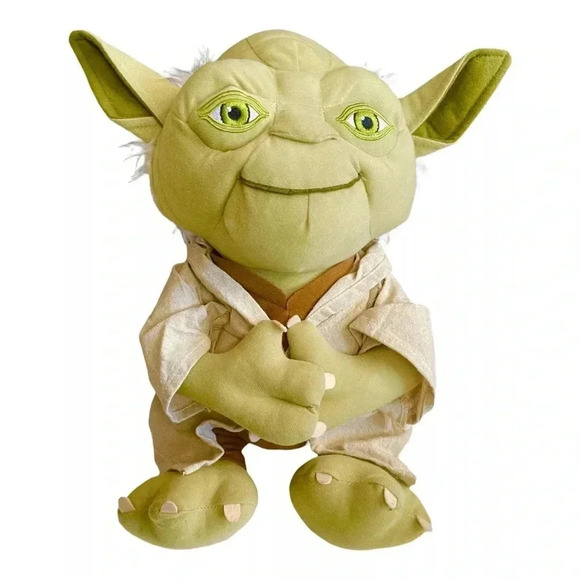 STAR WARS YODA Plush w/Hooded Robe Lucasfilm (TM) Jay Franco 18" - Picture 1 of 6